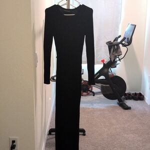 Long sleeve black maxi dress